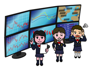 壱A：6画面PCでデイトレードをする女子高生たち_CS3 2025_0610_045