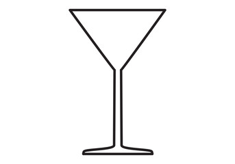 vector icon set. Alcohol water drink glass icons.