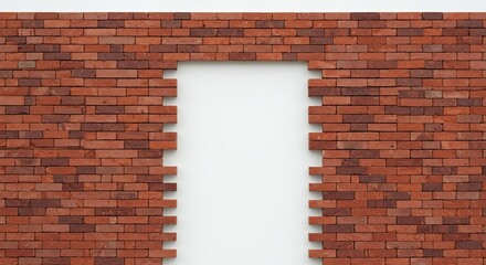 Red brick archway section