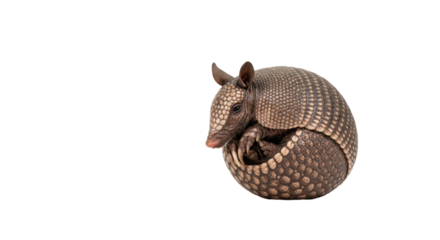 Adorable Armadillo Curled Up.