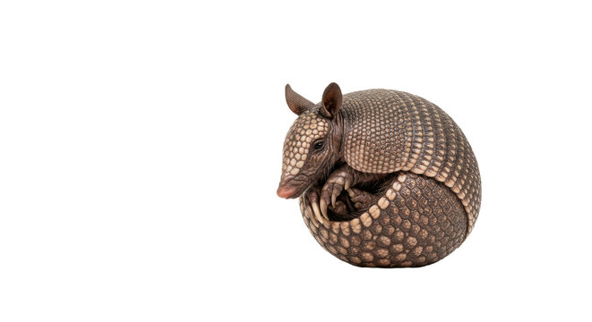 Adorable Armadillo Curled Up.