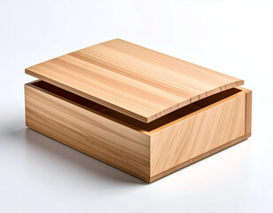 Elegant Wooden Box Slanted Lid Business Card Holder