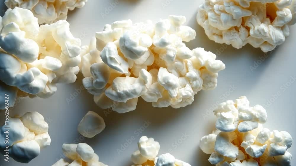 Poster abstract close-up of white organic clusters against pale background with soft lighting