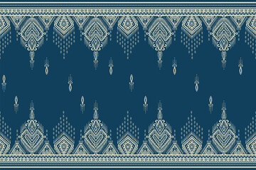 Lanna textile pattern, Northern Thai weaving design, Hill tribe fabric pattern, Geometric ethnic textile, Traditional Thai monochrome weaving