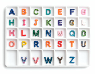 Colorful Alphabet Beads for Early Learning Stringing and Recognition Activity