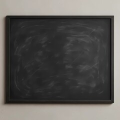 blank blackboard with chalk