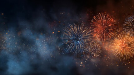  Fireworks background for the 4th of July or Bastille Day