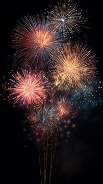  Fireworks background for the 4th of July or Bastille Day