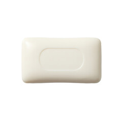 A bar of white soap isolated on transparent background