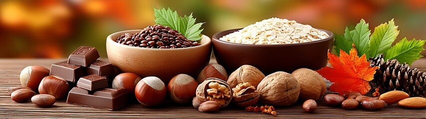 Assorted Nuts, Seeds, and Chocolate
