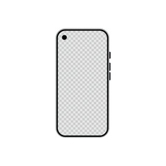Smart Mobile Phone Icon Set – Minimal Vector Smartphone Symbols for App, UI & Web Interface Design detailed mobile phone template front view, model mobile phone.