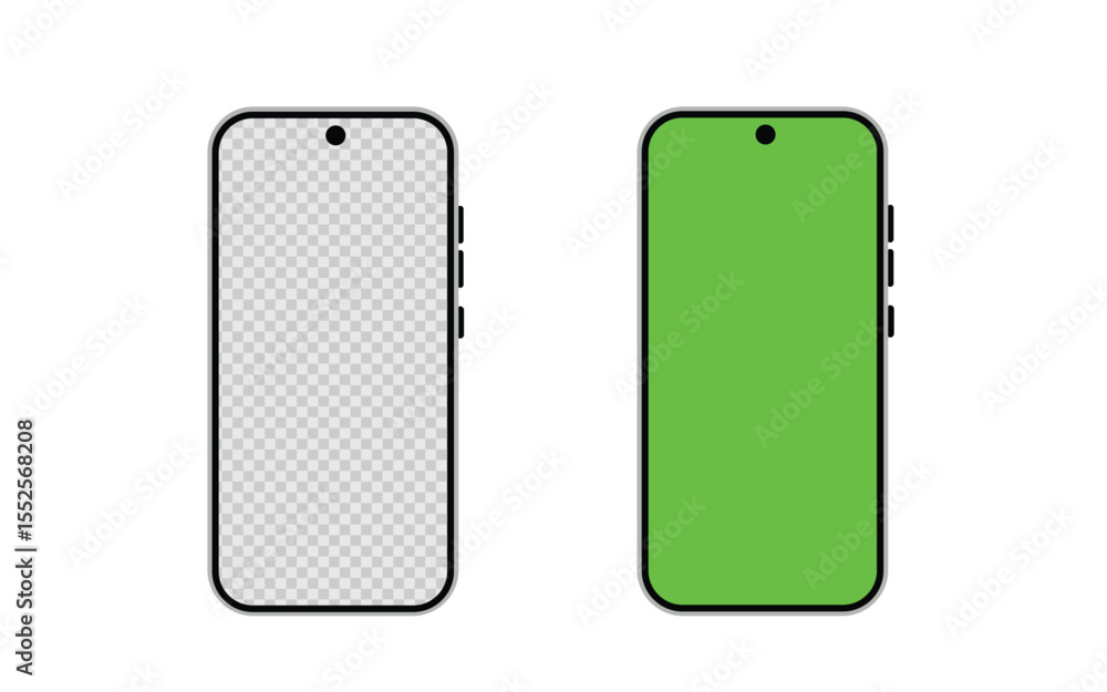 Poster high quality realistic newest version of smartphone with screen. realistic vector phone for visual u