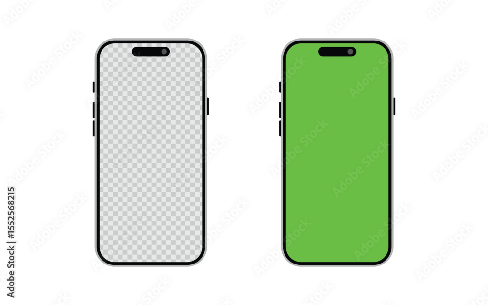 Poster high quality realistic newest version of smartphone with screen. realistic vector phone for visual u