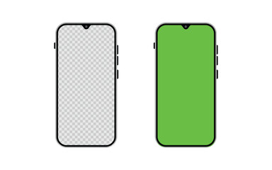High quality realistic newest version of smartphone with  screen. Realistic vector phone for visual ui app demonstration.
