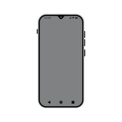 Smartphone Icon Collection – Vector Mobile Phone UI Elements for Web, App, and User Interface Design. detailed mobile phone template front view, mobile phone model.