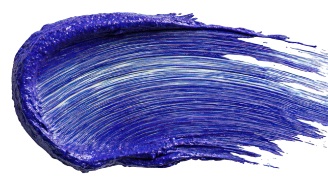 Cobalt paint stroke, light lines