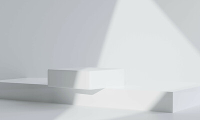 Minimal product placement. podium display for product presentation. 3d illustration