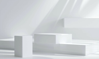 Minimal product placement. podium display for product presentation. 3d illustration