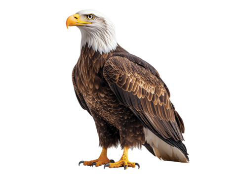 a bald eagle isolated on transparent background png