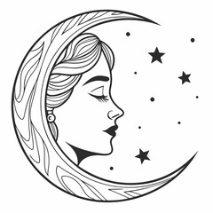 Silent Night Crescent vector

