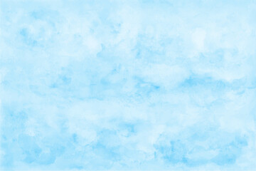 Obraz premium Blue watercolor abstract background, form, design element. Colorful hand painted texture, wash. Abstract clouds, sea, water texture. 