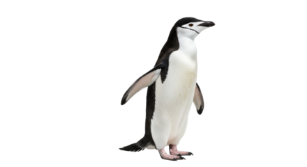 Chinstrap Penguin Isolated on White Background 1.