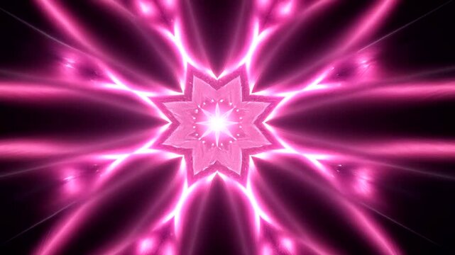 Vibrant Pink Light Burst with Abstract Star Design