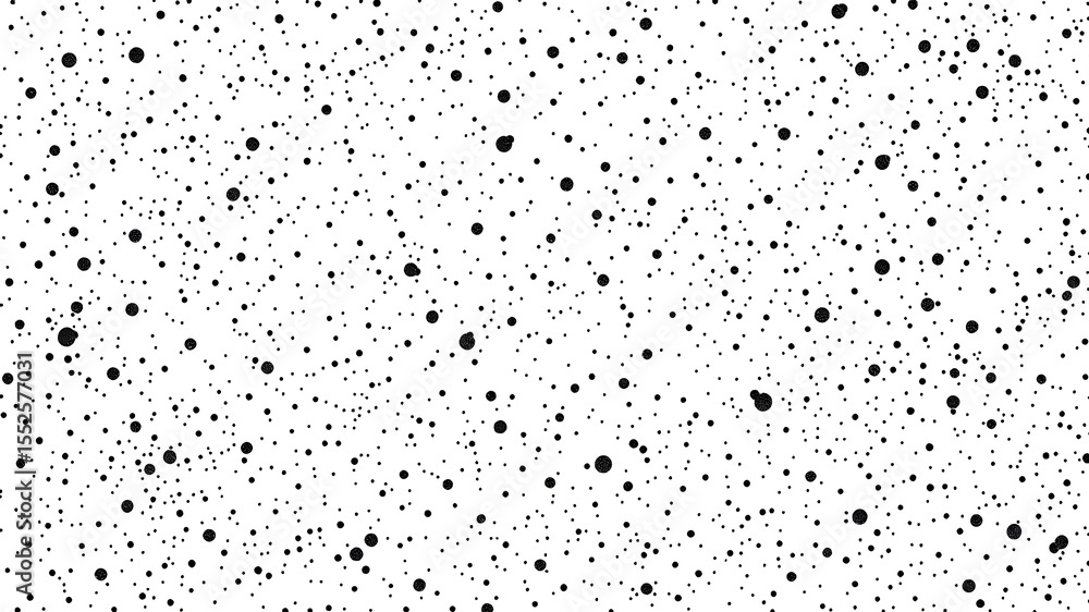 Aufkleber abstract black dots seamless pattern repeating scattered elements on a white background