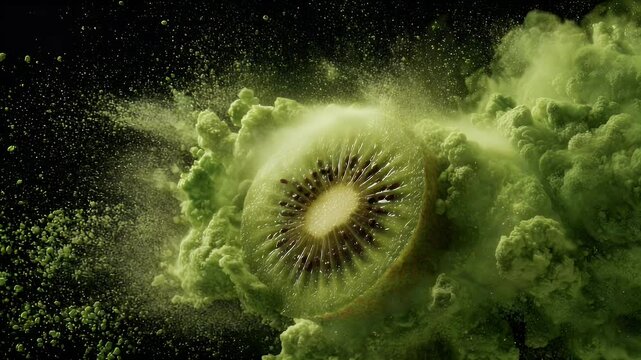 Kiwi explosion powder background