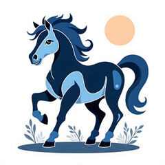 horse vector art design	
