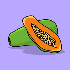 fruits in vector form and colored