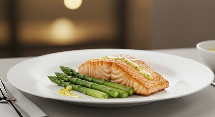 Pan-Seared Salmon with Asparagus and Lemon Butter Sauce: A Culinary Delight