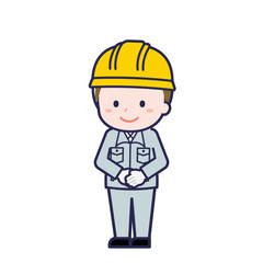 工事作業員／ななめ／男性 01