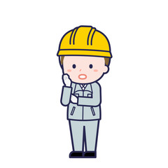 工事作業員／ななめ／男性 20