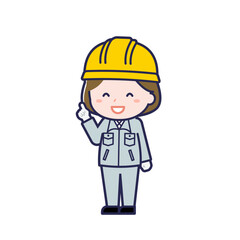 工事作業員／ななめ／女性 13