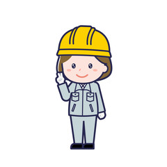 工事作業員／ななめ／女性 14