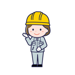 工事作業員／ななめ／女性 18