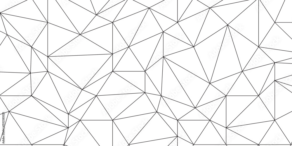 Wall mural abstract of simple gray line triangle pattern geometric background .white background creative and ge