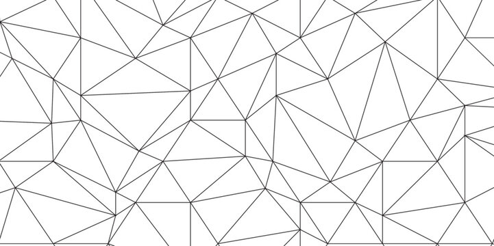 Abstract of simple gray line triangle pattern geometric background .white background creative and geometric shape with white luxury pattern .Gray and white geometric background with low poly triangle