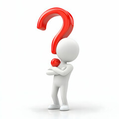 Thinking person with question mark