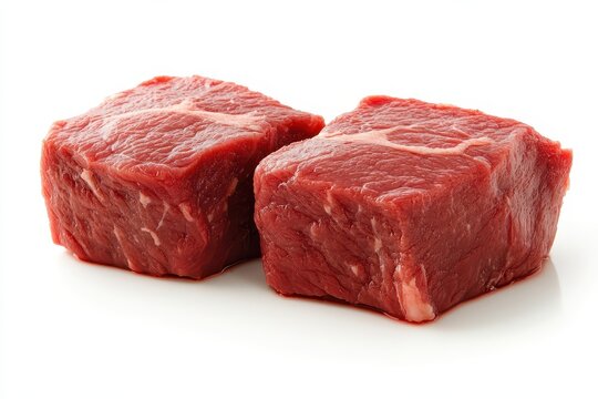 Cooked Cube Steak. Fresh Organic Beef Steak Ready for Cooking in the Kitchen