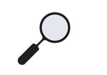 magnifying glass on white background