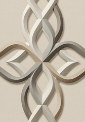 Interlocking petal shaped abstract pattern