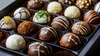 Assorted Chocolate Truffles in Box