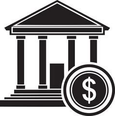 Representing banking icon design, representing banking silhouette vector illustration, representing banking isolated line art vector icon