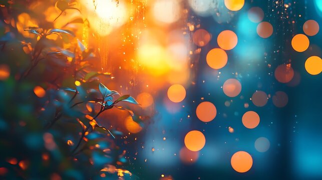 Enigmatic interplay: Bokeh illumination and botanical tranquility capture essence