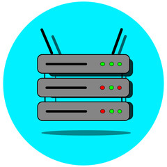 A stack of servers or hard drives, representing extensive data storage and management. This visual is perfect for IT infrastructure, big data, analytics, server rooms, and digital information concepts