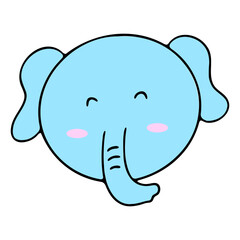 손으로 그린 동물의 얼굴 일러스트