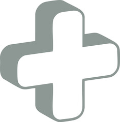 더하기 기호 입체 디자인