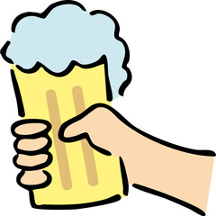 맥주 건배 한 잔